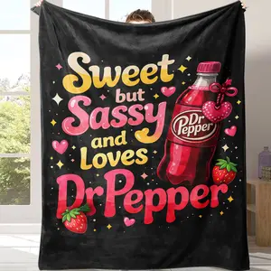 Countdown Sale! Dr Pepper Obsessed? This 'Sweet & Sassy' Blanket Is Your New Obsession!Suitable for giving as gifts to friends, parents and children Suitable for all four seasons Suitable for use in offices, sofas, and travel settings, etc.