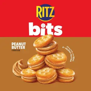 RITZ Bits Peanut Butter Sandwich Crackers, Lunch Snacks 8.8 oz
