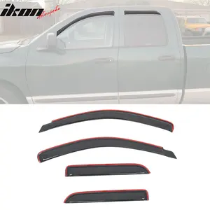 Window Visors for Dodge Ram 1500 2500 3500 Quad Cab 2002-2009 In Channel