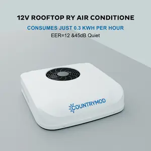 12V RV Air Conditioner – 10,000 BTU Lowprofile Rooftop Air Conditioner Fast Cooling for RV, Motorhome, Trailer, Trucks, Van, Camper, Tractor