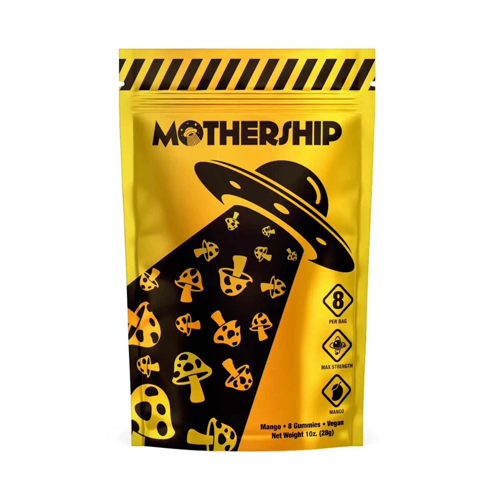 Mothership Extra Strength Mushroom Gummies - Juicy Mango For Enhanced Energy & Focus