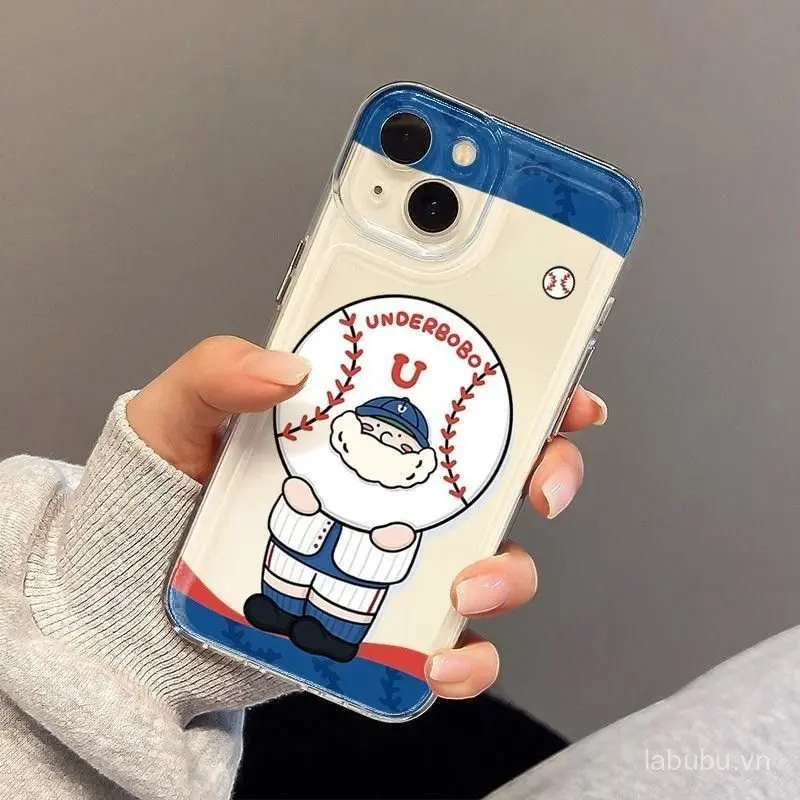Sports Phone Case – American Baseball Player Aesthetic Design | Clear Protective Cover for iPhone 11–17 | Shockproof Gift for Sports Fans | Phone Accessories