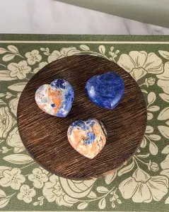 Mini Sodalite Heart | Crystal Heart Carving | Blue Crystal Heart