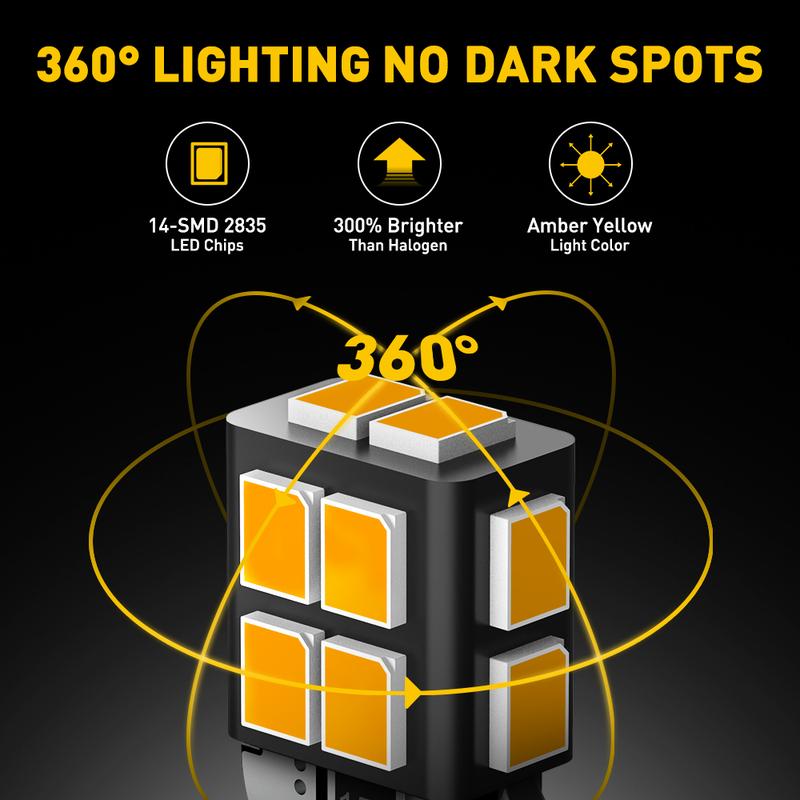 AUXITO 194 LED Bulb 6000K White 168 2825 W5W T10 Wedge 14-SMD Interior Car Bulbs Replacement for Dome Map Door Courtesy Trunk Parking License Plate Lights, 10 PCS