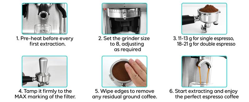 CASABREWS 5700PRO Espresso Machine with Grinder and Milk Frother - 20-BAR Pressure, LCD Display, 91oz Water Tank Capacity, Perfect for Ground Coffee CASABREWS 5700PRO Espresso Machine with Grinder and Milk Frother - 20-BAR Pressure, LCD Display, 91oz Water Tank Capacity, Perfect for Ground Coffee