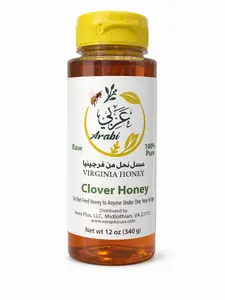 Arabi Virginia Raw Clover Honey 12 oz – 100% Pure Natural Honey