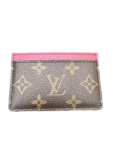 Pre-owned Louis Vuitton Leather Card Holder Wallet Monogram Card Holder Wallet