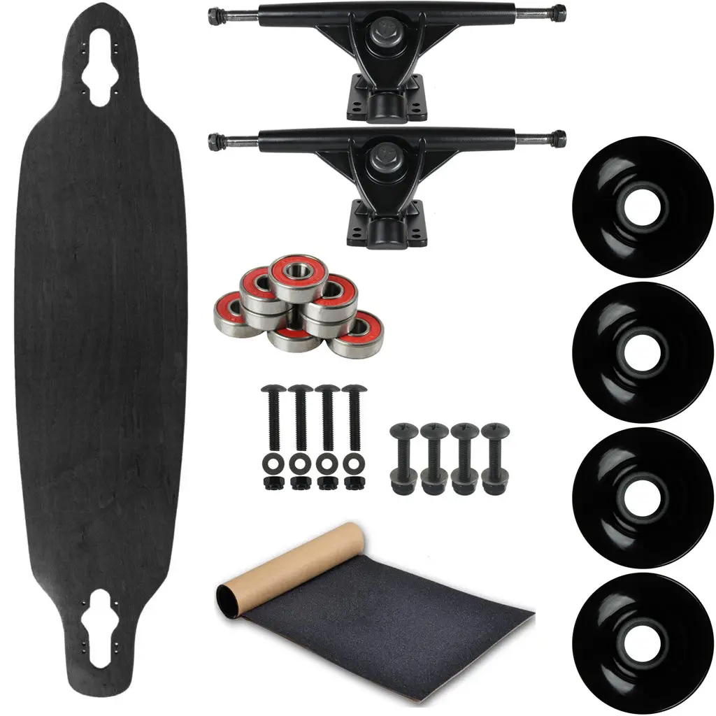 Moose Longboard Complete 9" x 36" Drop Through Stained Black
