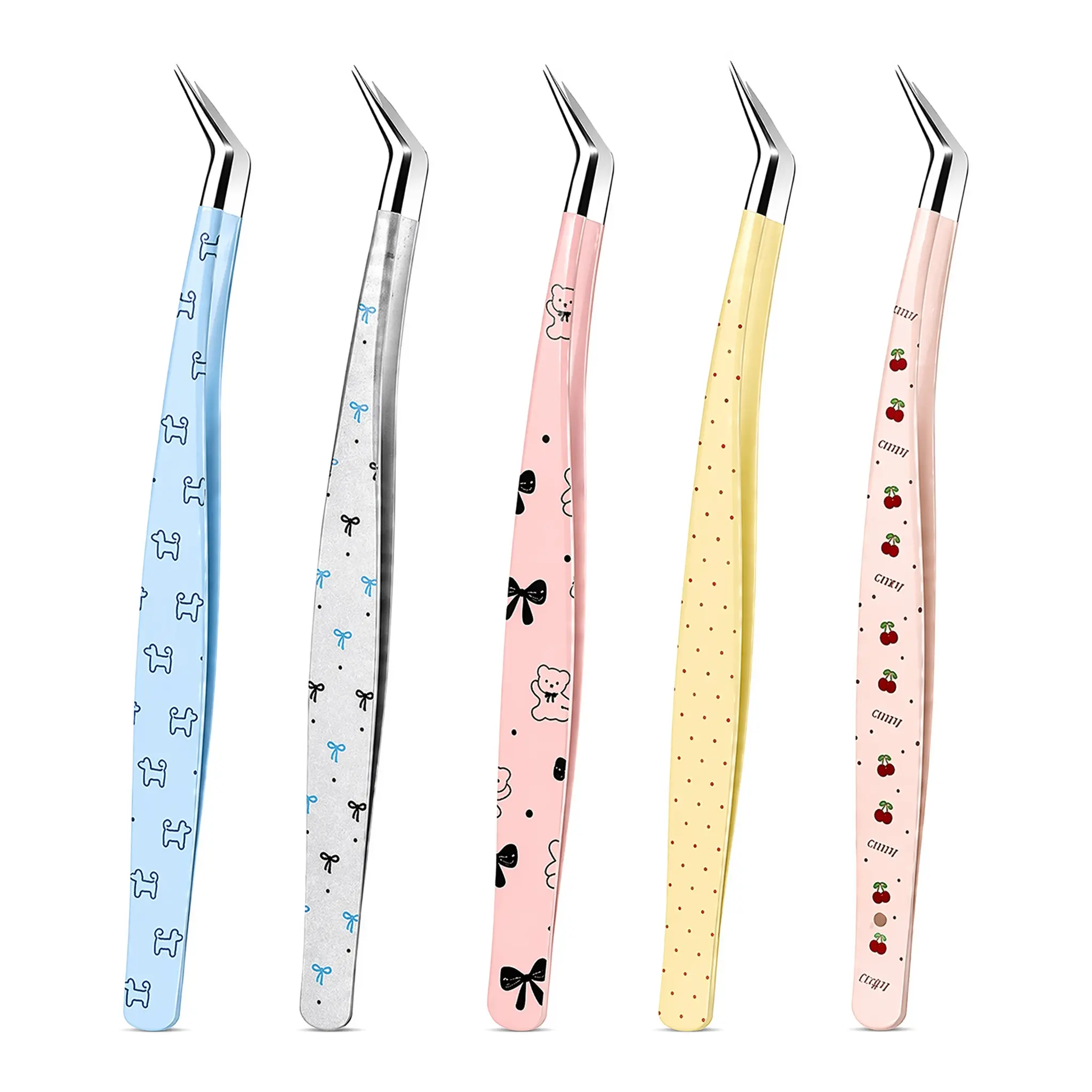 Professional Precision Pointed Tweezers, Stainless Steel Anti-rust Tweezers for Crafts Stickers Nail Art Lashes Jewelry Making, Versatile Detail Hand Tool with Portable Carrying Storage Case-MM3