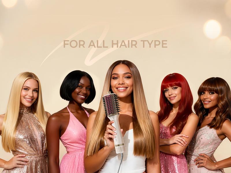 GOMYTH V1 Upgraded 4-in-1 Blow Dryer Brush with Heated Comb - Volumizer Hair Dryer Brush for Hair Drying & Styling, Salon Blowouts, Frizz-Free Shiny Hair, Reduced Heat Damage, Suitable for All Hair Types