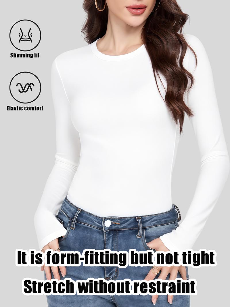 Women's Thermal Long Sleeve Top - Lightweight Warm Base Layer for Casual Winter Wear Buy 1 Get 1 Free Essential Tee