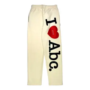 Advisory Board Crystals x Kith I <3 ABC Swarovski-Embellished Menswear Natural Quartz Sweatpants, Men's Casual Bottoms