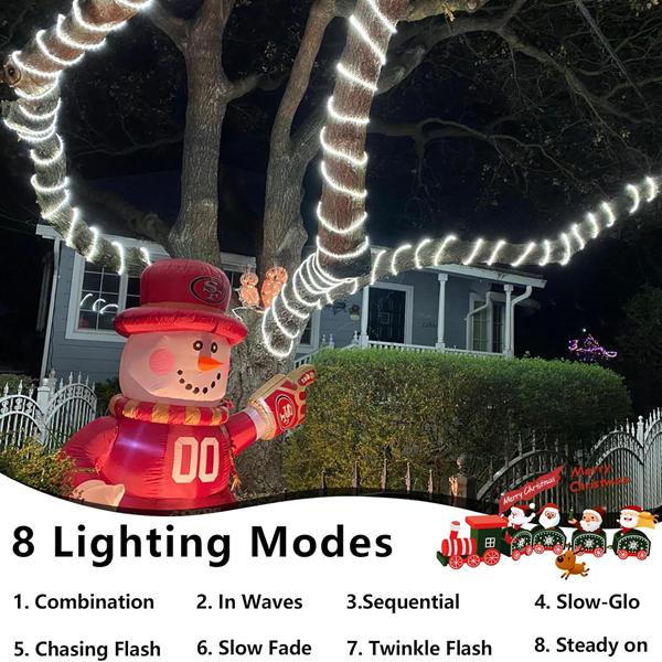 GO VIRAL!  39FT Solar Rope Lights - NO WIRES, NO BILLS!  Waterproof,8 Modes for Patio, Garden, Fence. Perfect for Parties!