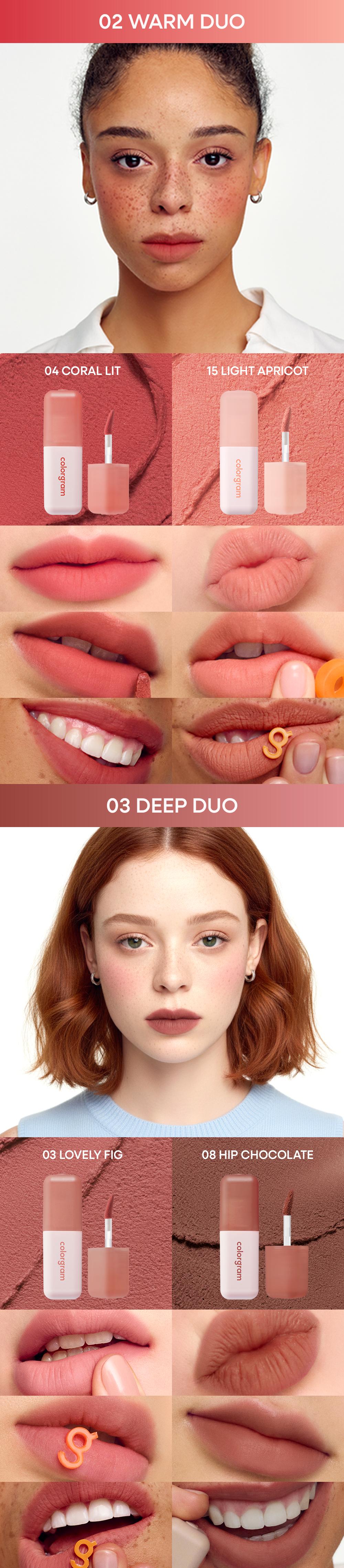 Colorgram Blurry Lip Duo | Nude Blur Tint Soft Velvet Matte Lip & Cheek Stain with Airbrushed Finish & Vegan Cruelty Makeup