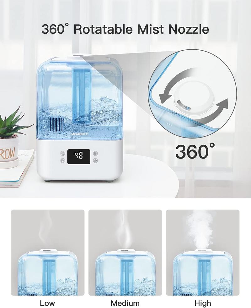 Chivalz 4L&6L Humidifier & Air Purifier with Top-Fill Design, Remote Control, Cool Mist Humidifier with 360° Nozzle, 2-IN-1 Oil Diffuser for Bedroom, Home, Baby Nursery & Plants, Household Appliances#TikTokShopBlackFriday