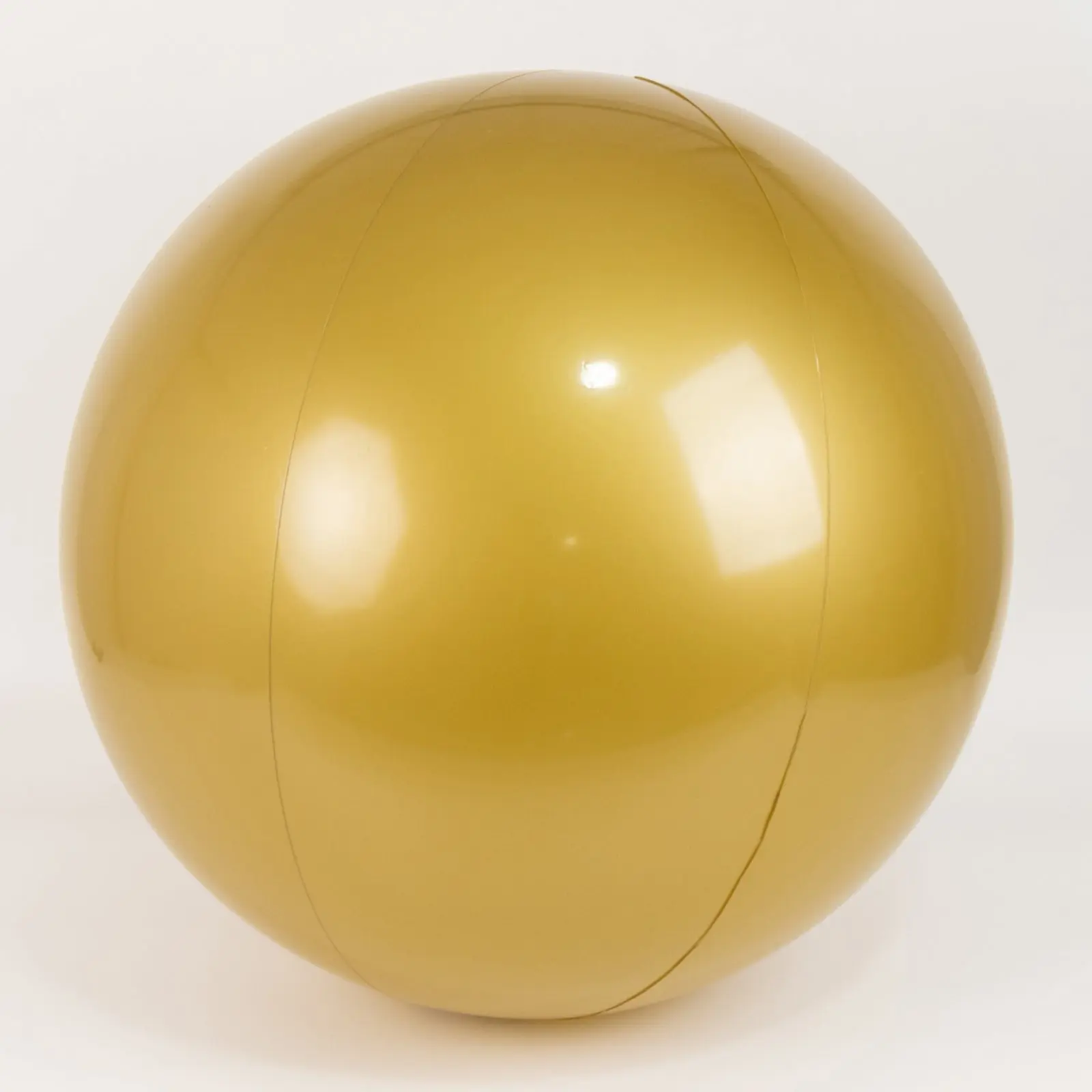 24" Gold PVC Inflatable Balloons, 2-Pack Round Lightweight Decor Accessories, Playful Carnival-Ready for Pool Parties, Birthday Decor, Bulk Fashion and Party Supplies