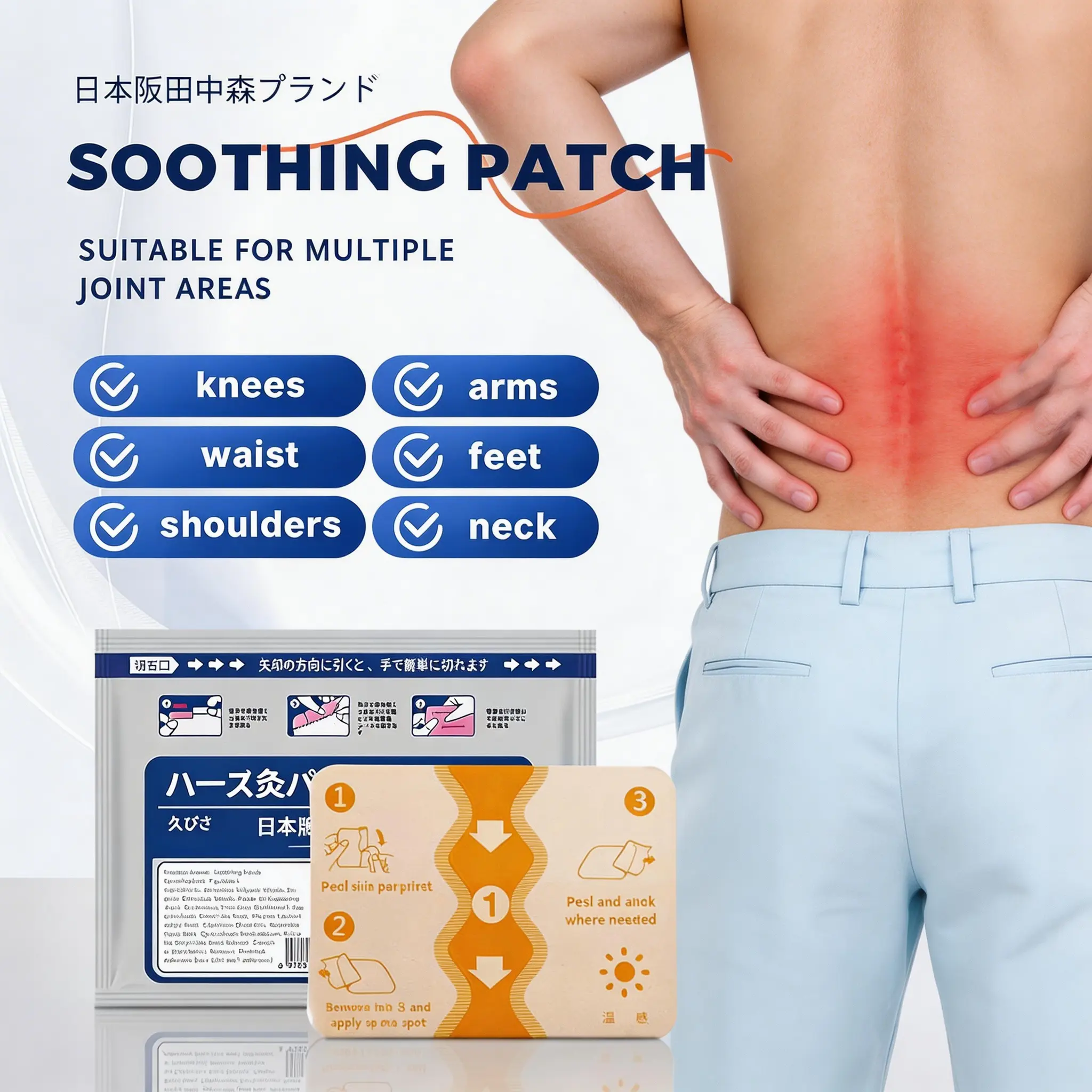 7-Pack Natural Multi-Purpose Herbal Heating Pain Patches for Joint Support, Fast Warmth & Deep Tissue Therapy for Gout Relief Heated Pad Thermal Warm