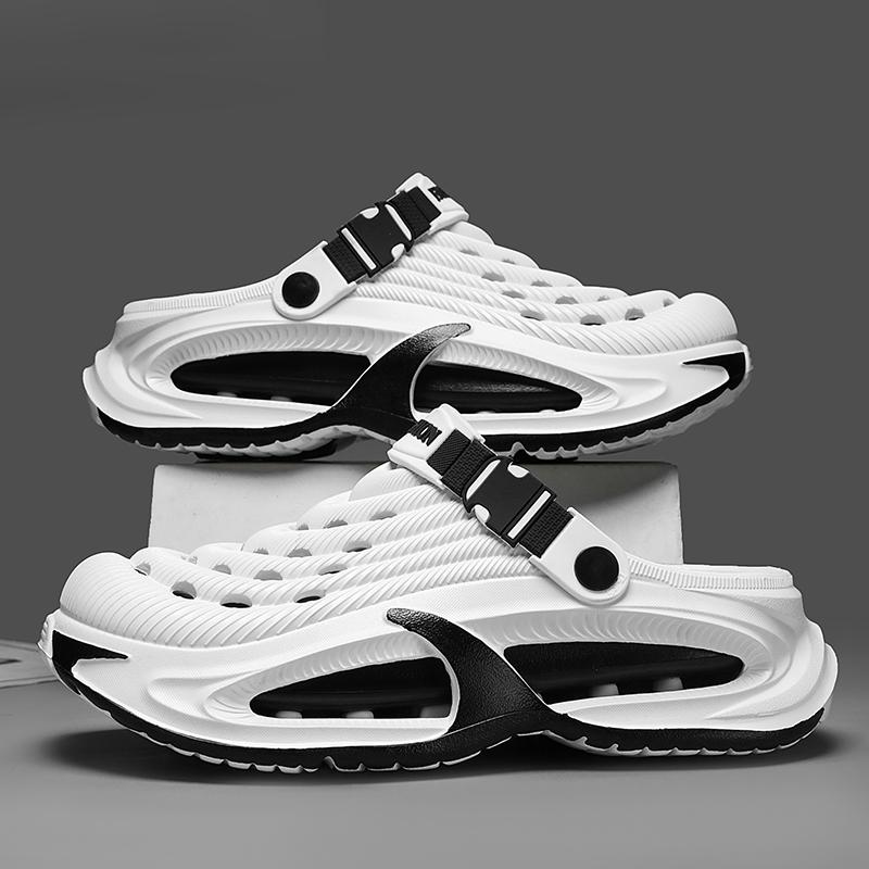 Mens Summer Outdoor Clogs Quick Drying Non Slip Thick Sole Beach Sandals Soft Comfortable Durable Odor Resistant Slippers for Men