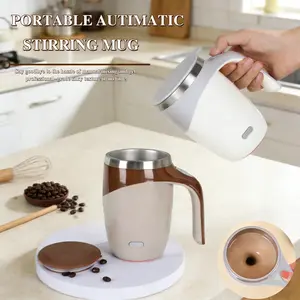 Automatic Self-Mixing Coffee Mug with Magnetic Stirrer – 304 Stainless Steel, Rechargeable Electric Mug for Coffee, Milk & Tea