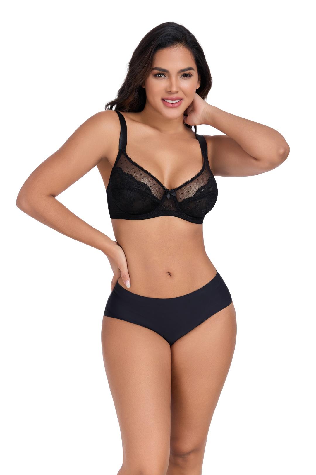【new style】Exquisite floral lace plus size wire bra full coverage bra unpadded ultra-thin and comfortable,Unlined breathable lace lightweight bra, large size bra without padding, ultra-thin and comfortable, support sagging breasts, with wire，