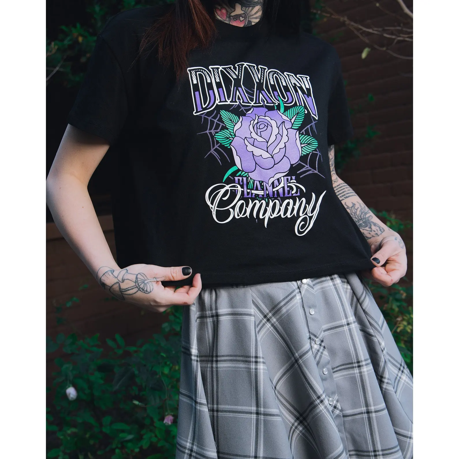 Women's Rose Crop Top - Black - TikTok Shop