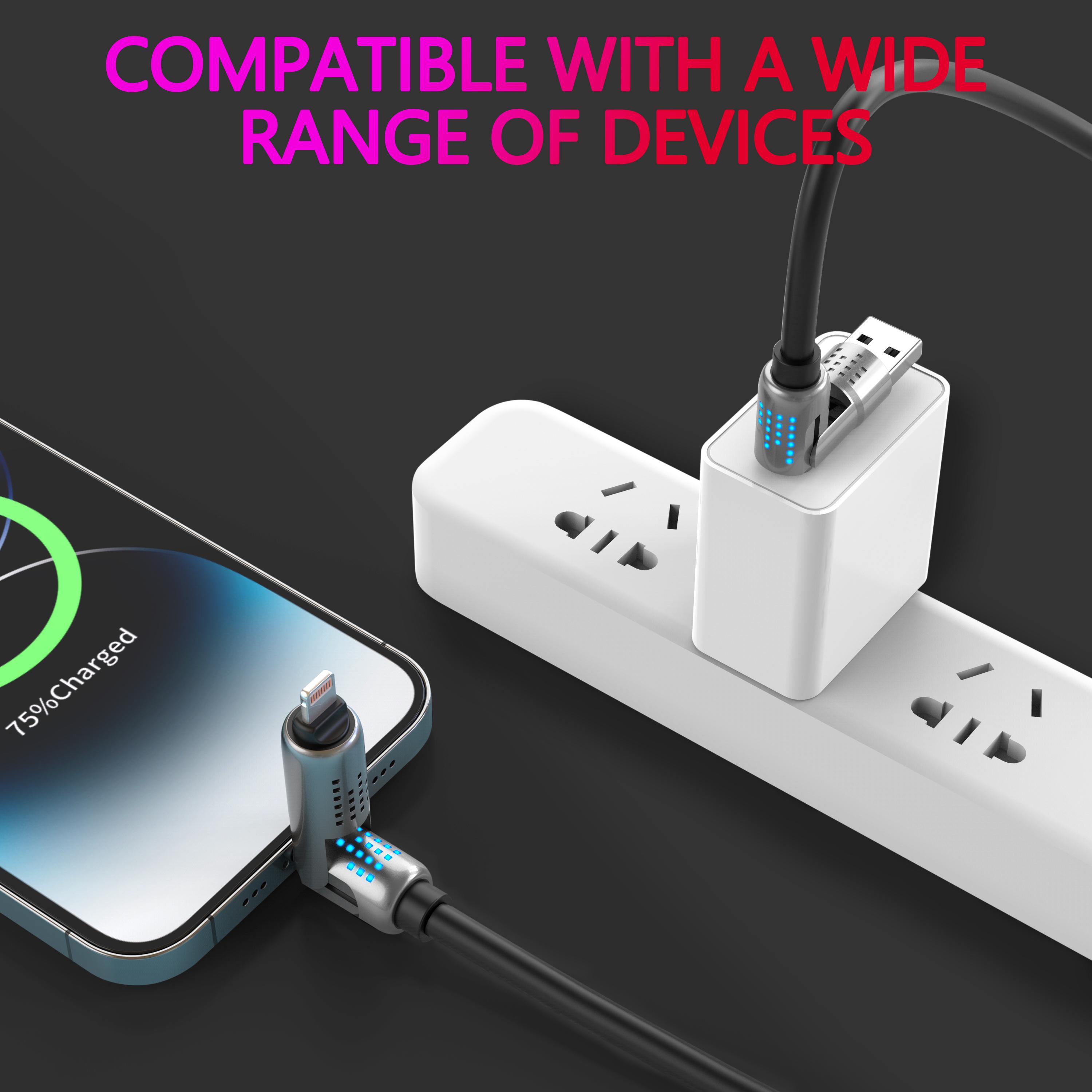 4-in-1 USB-C Cable, 240W Fast Charging, PD 5A, Aluminum, Data Transfer for iPhone 16/15, iPad, Samsung, and Laptops