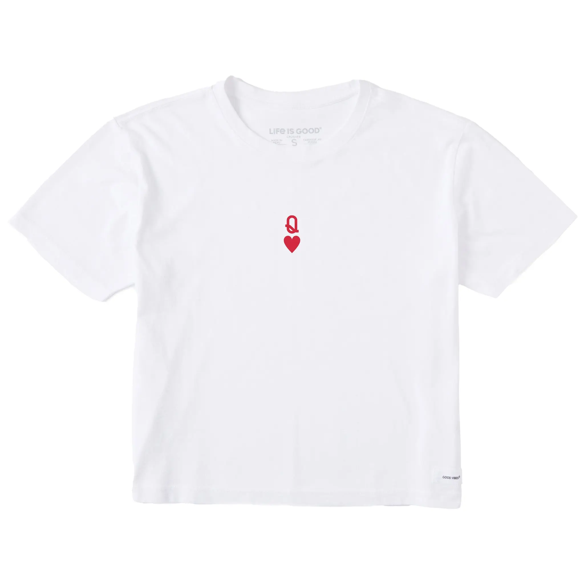 Women's Queen of Hearts Short Sleeve Crusher Boxy Tee