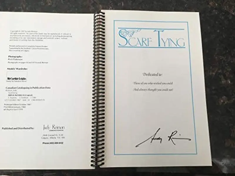 USED Book - Scarf Tying: Looks Difficult and Yet, Is So Easy Tutorial by Judy Reiman (1988 Edition) - English Text