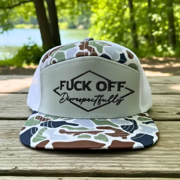 Fuck Off Disrespectfully Embroidered Trucker Hat | Sarcastic Snapback Cap | Outdoor Mesh Baseball Hat | Novelty Gift for Sassy Friends & Free Spirits