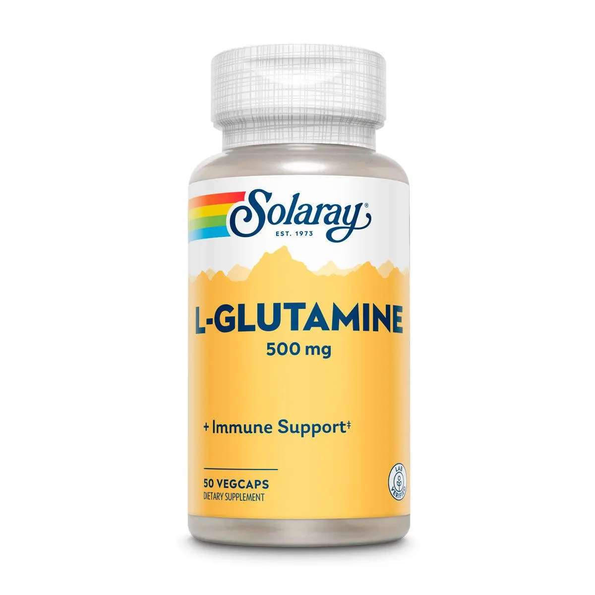 Solaray L-Glutamine Supplement - Free Form, 500mg, for US Health & Nutrition Support
