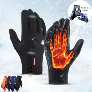 TikTokShopBlackFriday Outdoor Winter Gloves, Touchscreen andWindproof Full-Finger Gloves for Travel,Sports,and Daily Activities, Thermal Gloves Non-Slip Silicone Gel Adjustable Full Finger Mittens