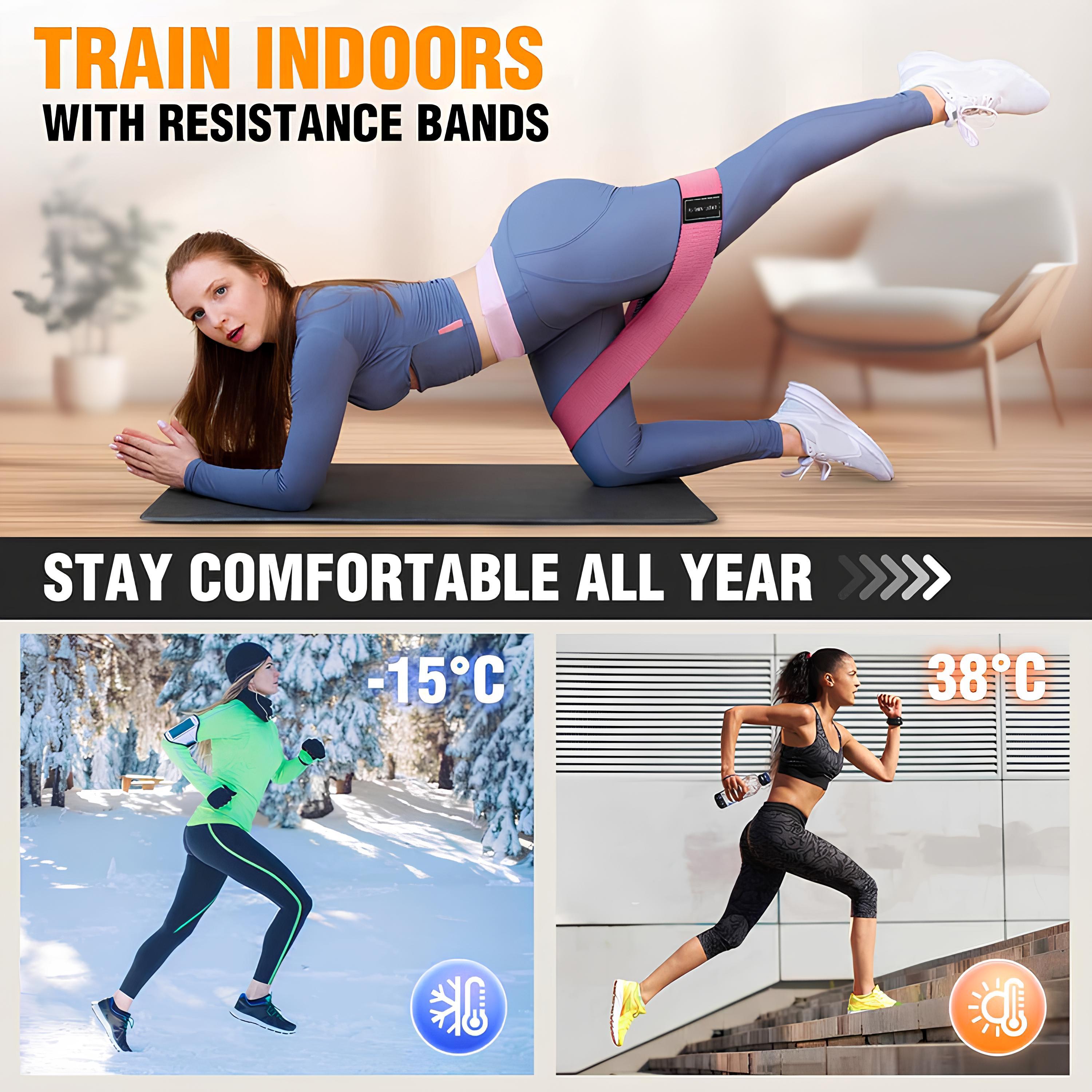 PUKEGM  Renoj Resistance Bands for Working Out,3Set Professional Exercise Bands for Pilates,Yoga,Home Gym,Booty,Leg Training | Heavy/Medium/Light Fabric Loops for Women Men