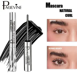Waterproof Lengthening Mascara with Thin Precision Wand, Curling Lash Mascara for Separated Defined Lashes, Smudge-Proof Clump-Free Makeup