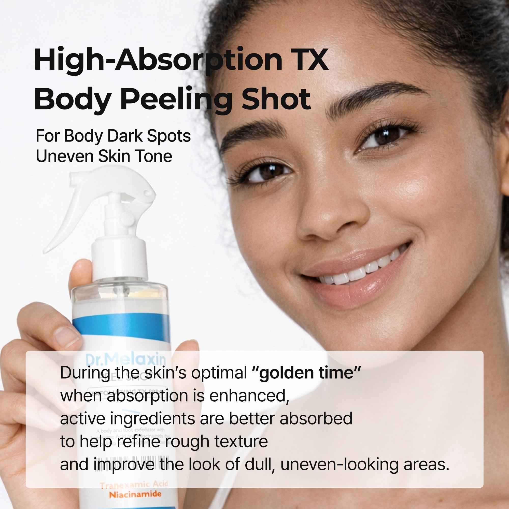 [Dr.Melaxin Official] Peel Shot Exfoliating TX-Spray 200ml, Tranexamic Acid & Niacinamide Gentle Peeling for Dark Spot Care