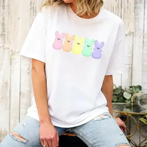 Easter 2026 Candy Peeps Sweater Egg Hunt Shirt Spring Room Mom Christian Spring Eggs and Bunnies Pastel Easter Rainbow Easter Shirt