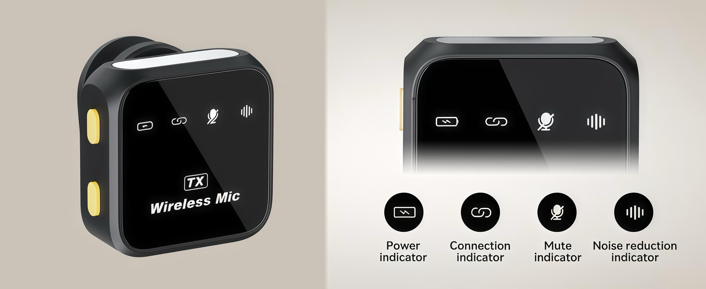 Wireless Lavalier Microphone for iPhone iPad Android With Charging Case Audio Smartphone Audio Smartphone