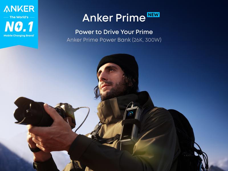 [Live Only] Anker Prime Power Bank, 26,250mAh 3-Port Portable Charger with 300W Max Output, Two-Way Charging, TSA-Approved, App Control, for MacBook, iPhone 17/16 Series, and More (Base Not Included)