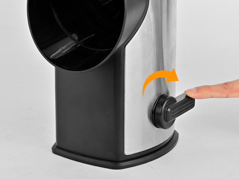 SUSTEAS Rotary Cheese Grater with Handle - Comes with 5 Blades, Powerful Suction Cup Base, Comes with Blade Storage Box Cutlery Kitchen Utensil Stainless Steel-Black Vegetable Cutting Slicer