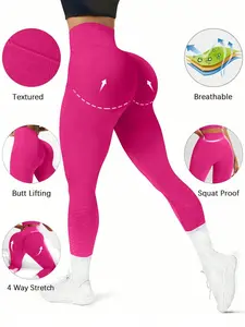 Women's High Waist Push-Up Ruched Yoga Leggings, Female Sports Bottoms for Gym Workouts