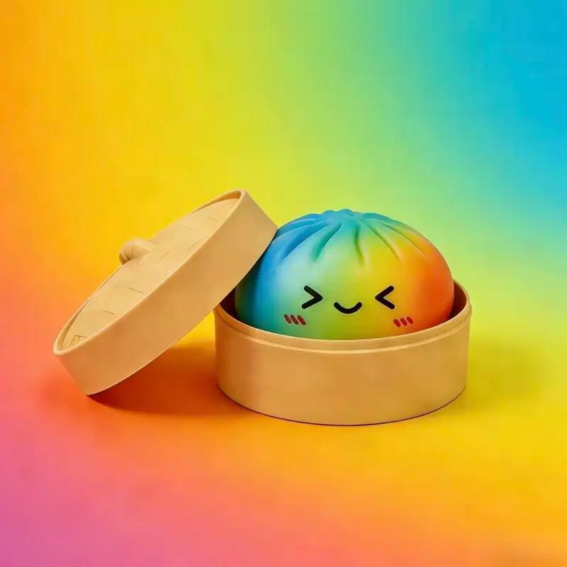 Expressive Big Dumpling Squishy - Blind Box, Mysecret Bun Fidget Toy, Soft TPR Material, Stress Relief, Unboxing Surprise, Random Style per Pack.Valentine's Day and Easter gifts, suitable for children to exchange gifts