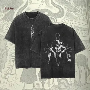 Portgas D. Ace Anime Black Cotton Tee Short Sleeve Streetwear Women Men Harajuku Clothes Top Menswear Tshirt Casual Tropical