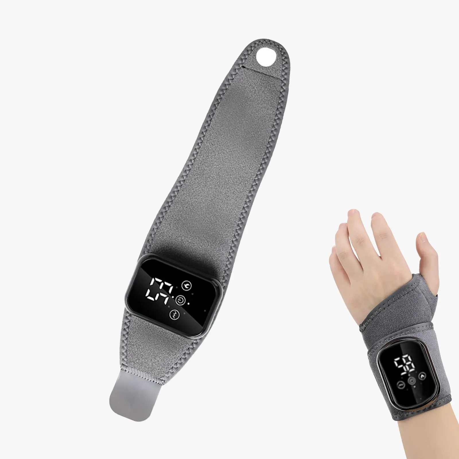 Cordless Vibrating Hand Massager with Heat, Kneading, Therapy - Durable 3-in-1 Electric Device for Arthritis Pain Relief, Home & Office Use, Portable Massagers, Vibratory Massager