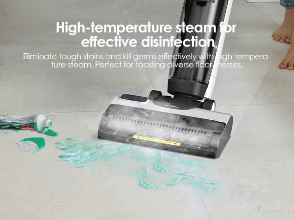 Tineco IFLOOR 5 Steam Wet Dry Vacuum All-in-one, Hardwood Floor Cleaner Great for Sticky Messes, 248℉ High-temp Steam, Self-cleaning with steam