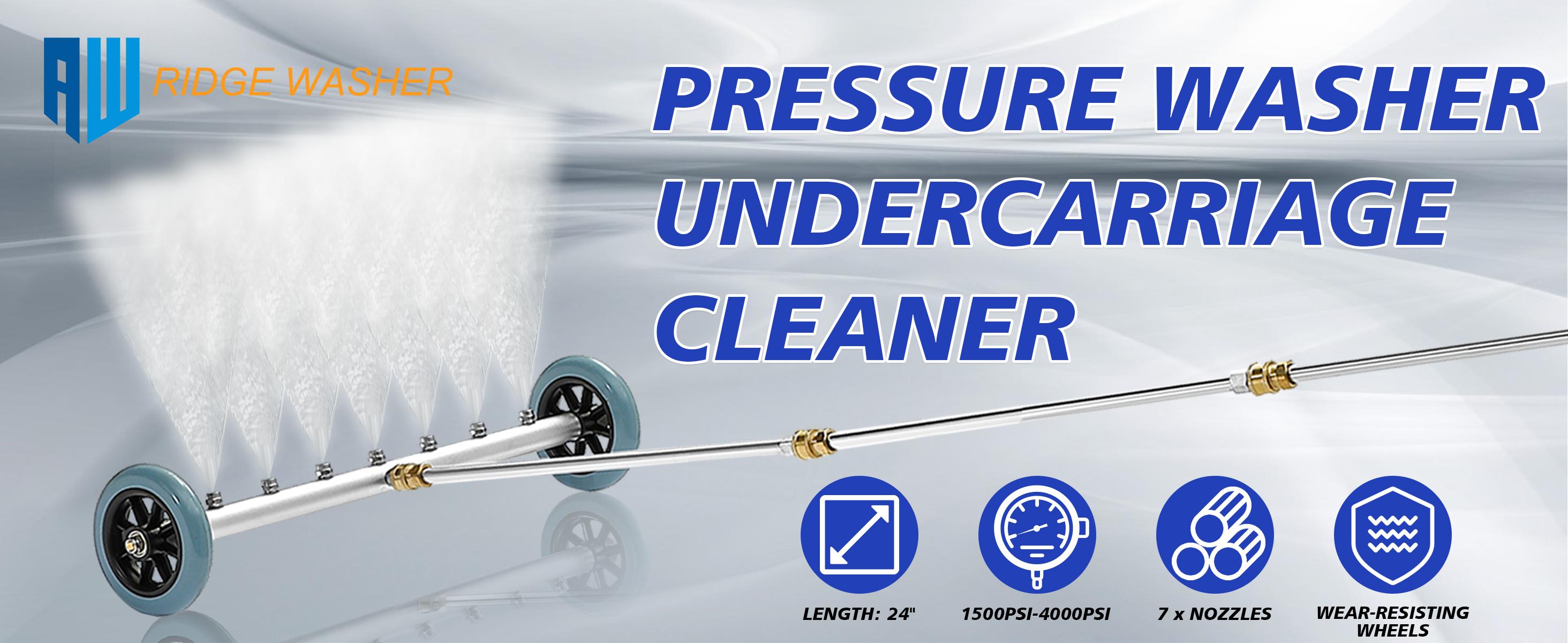 RIDGE WASHER Pressure Washer Undercarriage Cleaner 24 Inch with 3 Count Extension Wands, 4000 PSI, Convenient for Various Vehicles, ChristmasGift