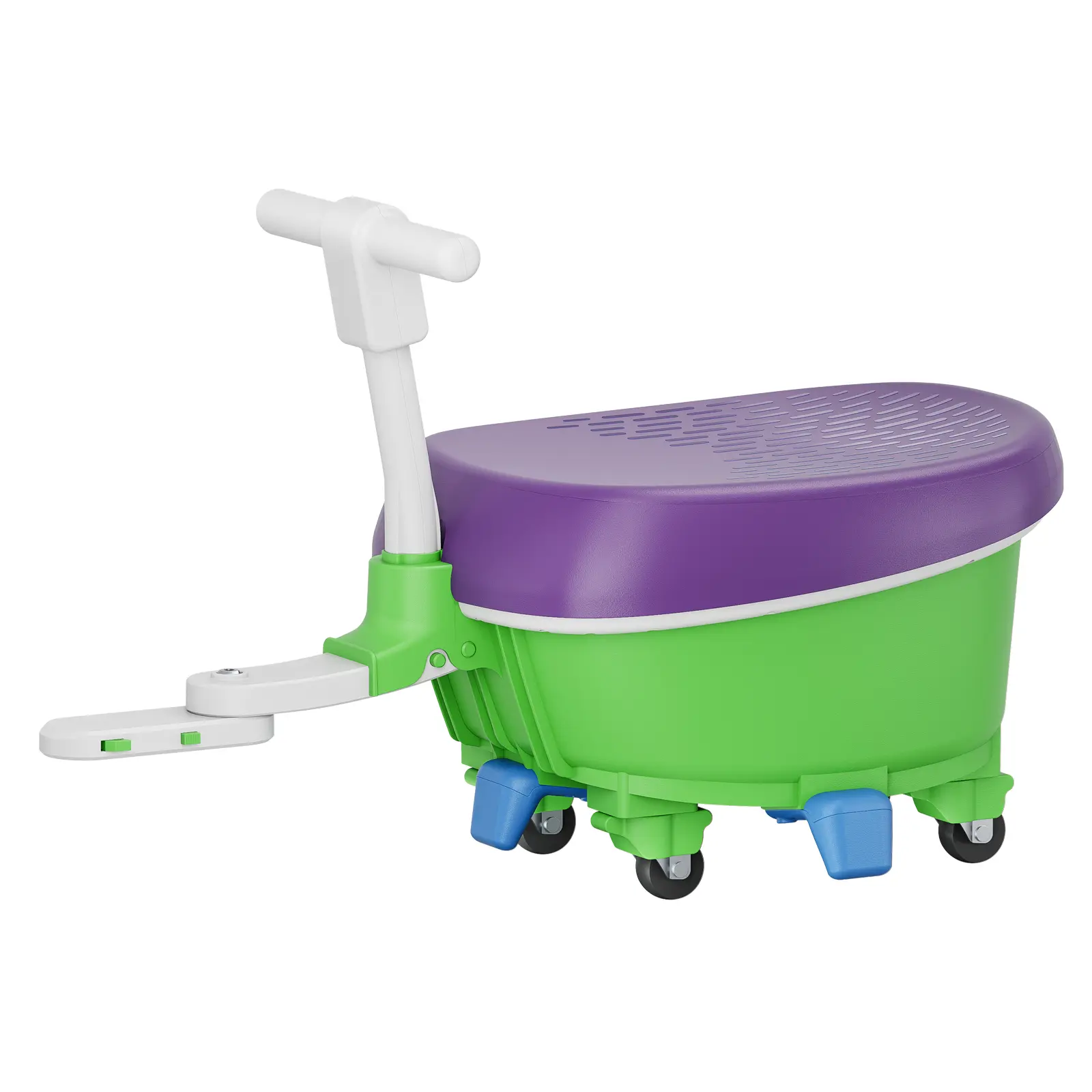 FanttikRide N10 Trailer for N10 Ultra+/Pro/Classic Wiggle Car - Ride on Wheels, Storage Box, 360° Silent Universal Wheels, 4 Anti-Tipping Support Feet, 66 Lbs Capacity, No Battery, Roleplay Kids Ride-On Toy for Ages 3+, Children's Day Gift, With Wheels