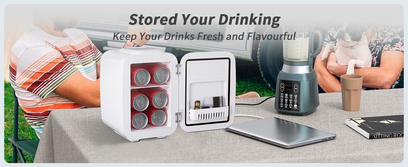 YASHE Mini Fridge/7 colours, 4 Liter/6 Cans Small Refrigerator for Skincare, 110V AC/ 12V DC Thermoelectric Cooler and Warmer for Bedroom, Office, Dorm, Car, Black mini fridge YASHE Mini Fridge/7 colours, 4 Liter/6 Cans Small Refrigerator for Skincare, 110V AC/ 12V DC Thermoelectric Cooler and Warmer for Bedroom, Office, Dorm, Car, Black mini fridge