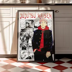 Jujutsu Kaisen Yuji Itadori Digital Print, Itadori Character Print, Manga Room Decor, Anime Wall Art( Unframed - Print Only )