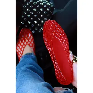 Layla Jelli Flats - Red