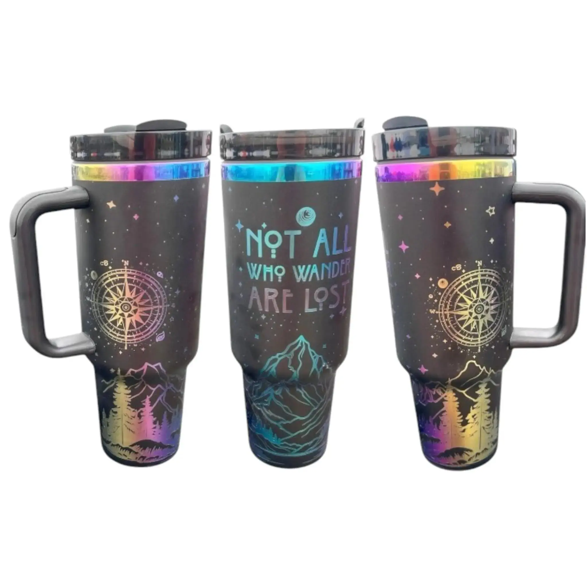 Custom Laser-Engraved 40oz (1,000-2,000ml) Insulated Stainless Steel Tumbler - Anti-Scalding, Travel-Friendly Vacuum Flask, Personalized Kitchenware Drinkware Thoughtful Gift for Travelers,Wanderers