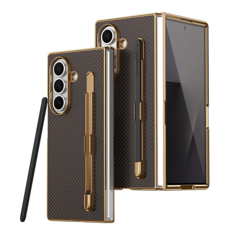 Compatible with Z Fold7/Z Fold6/Z Fold5/Z Fold4 grid pattern with stand touchscreen phone case-HN310-5